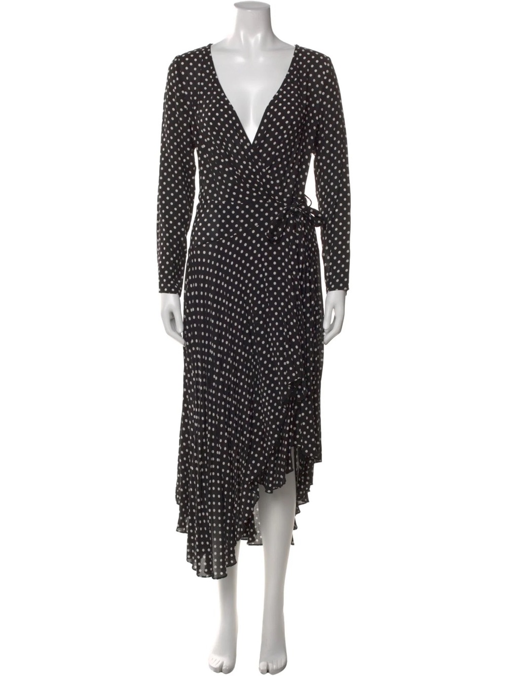 Zimmermann Polka Dot Wrap Dress Black White medium 6-8